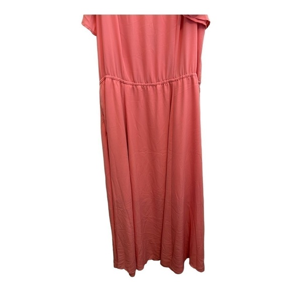 LOVE by Design FLUTTER SLEEVE WRAP MAXI DRESS IN PINK - Picture 9 of 14